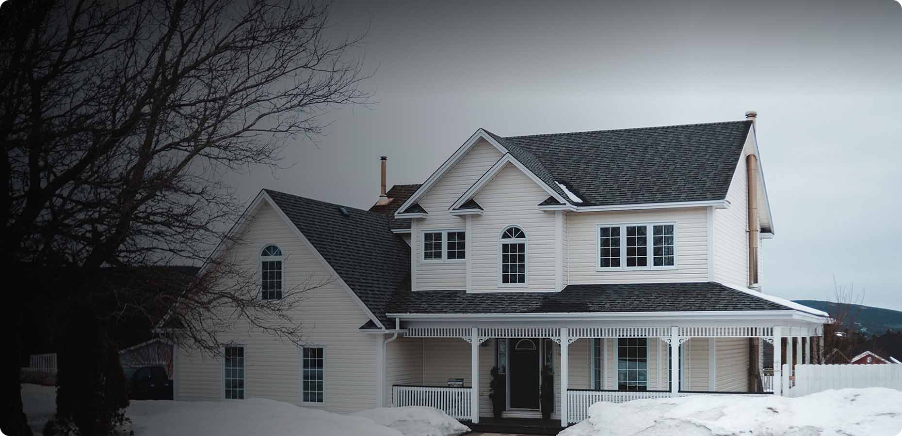 Photo of a house in winter