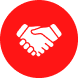 Handshake in Red Circle